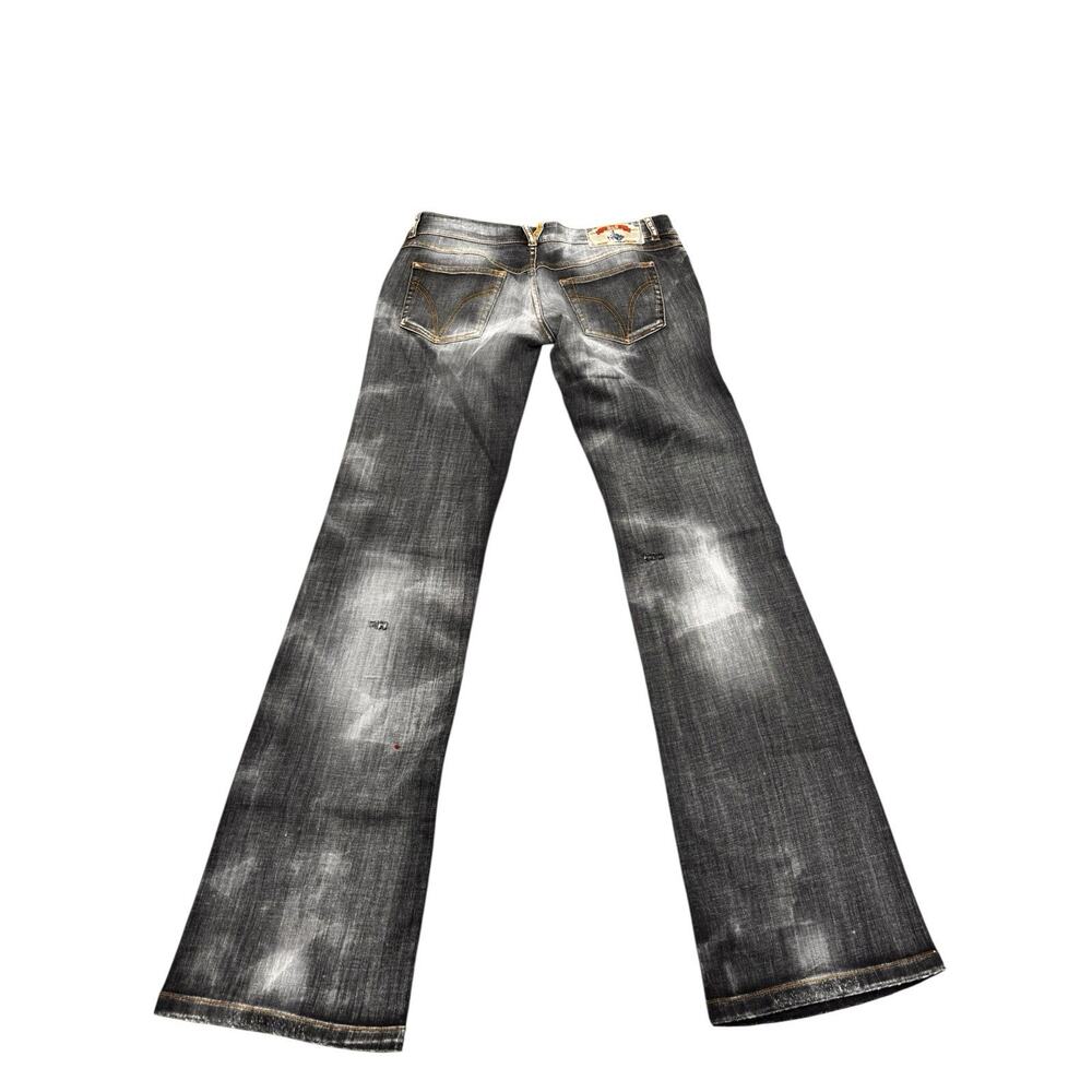 NWT D&G Jeans Sz 30 Low Rise Bootcut Black Distressed Y2K - Picture 5 of 10